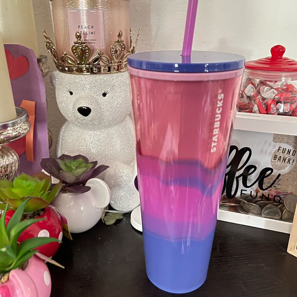 Starbucks Purple Pink Violet Color Wave Tumbler